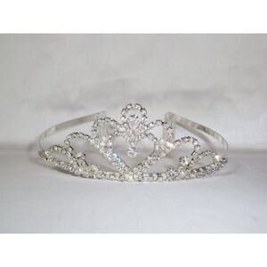 Sparkling Silver Heart Tiara